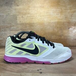 Nike Zoom Fly Womens Size 10 Running Shoes Sneakers White Yellow 630995-105